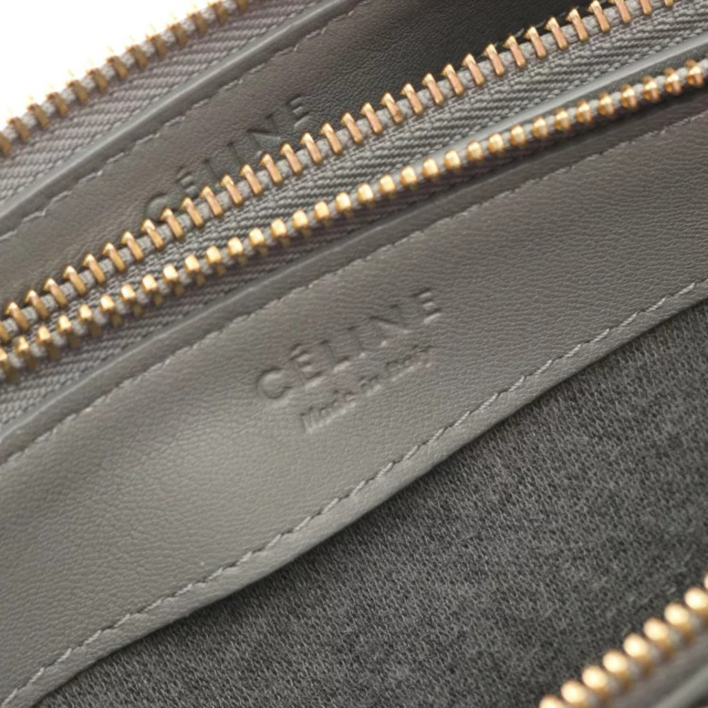 Celine Trio Shoulder Bag Leather Gray - Picture 4 of 8